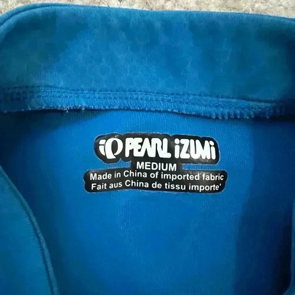 Pearl Izumi Jersey Sleeveless Shirt 1/4 Zip Size Medium Blue Cycling Biking 1803 - Picture 8 of 13